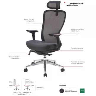 Siège bureautique EDWARD Confort