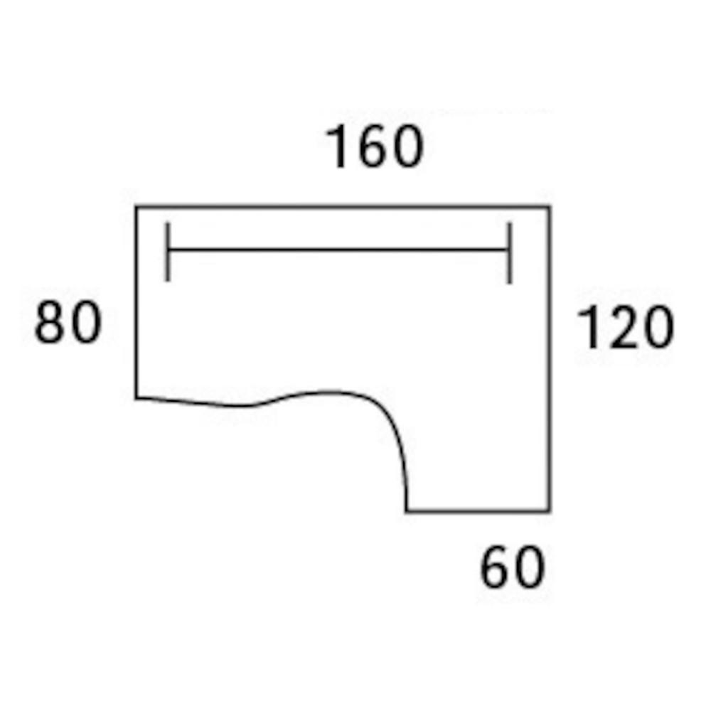 Bureau compact UNIVERSAL piètement L 160x120 cm – Image 4