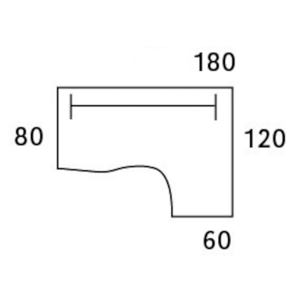 Bureau compact UNIVERSAL piètement L 180x120 cm – Image 4