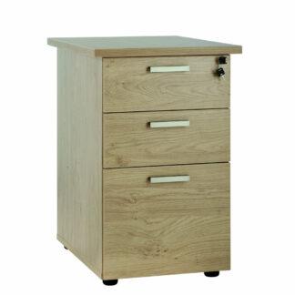 Caisson hauteur de bureau monocouleur à 2 tiroirs dont 1 pour dossiers suspendus - Dimensions Top : 47 x 70 cm