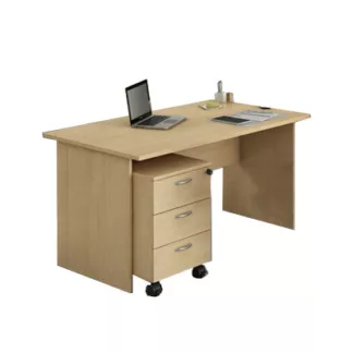 Pack TOP DEPART bureau 160x80 cm avec caisson mobile à 3 tiroirs