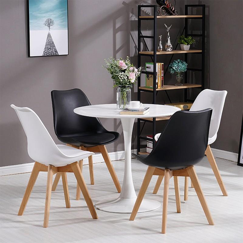 Pack de 2 chaises noires SUEDE – Image 2