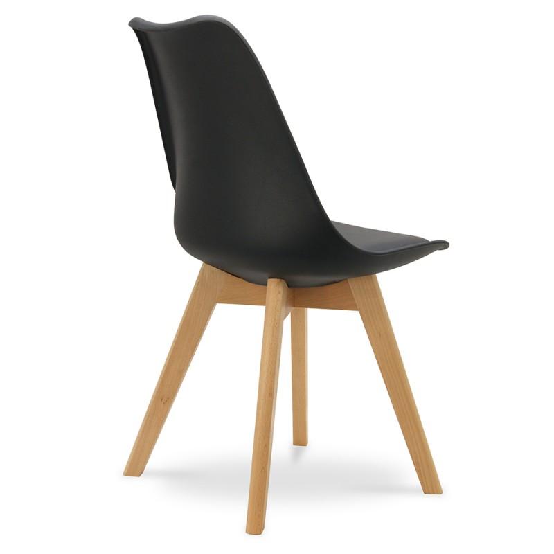 Pack de 2 chaises noires SUEDE – Image 5