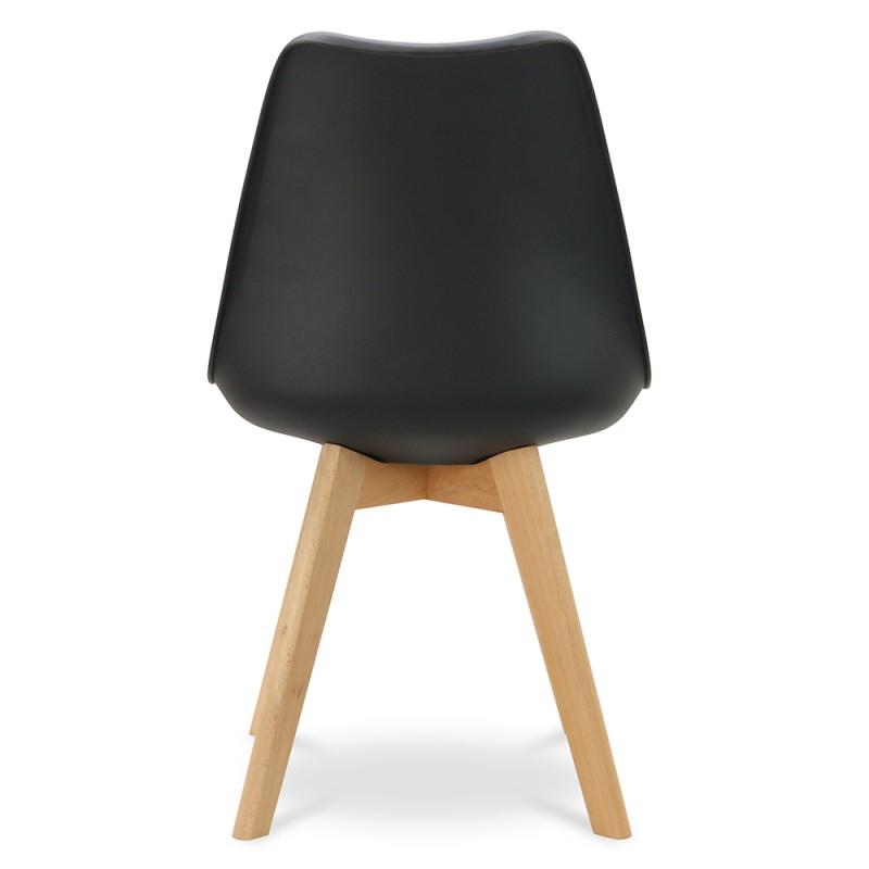 Pack de 2 chaises noires SUEDE – Image 4