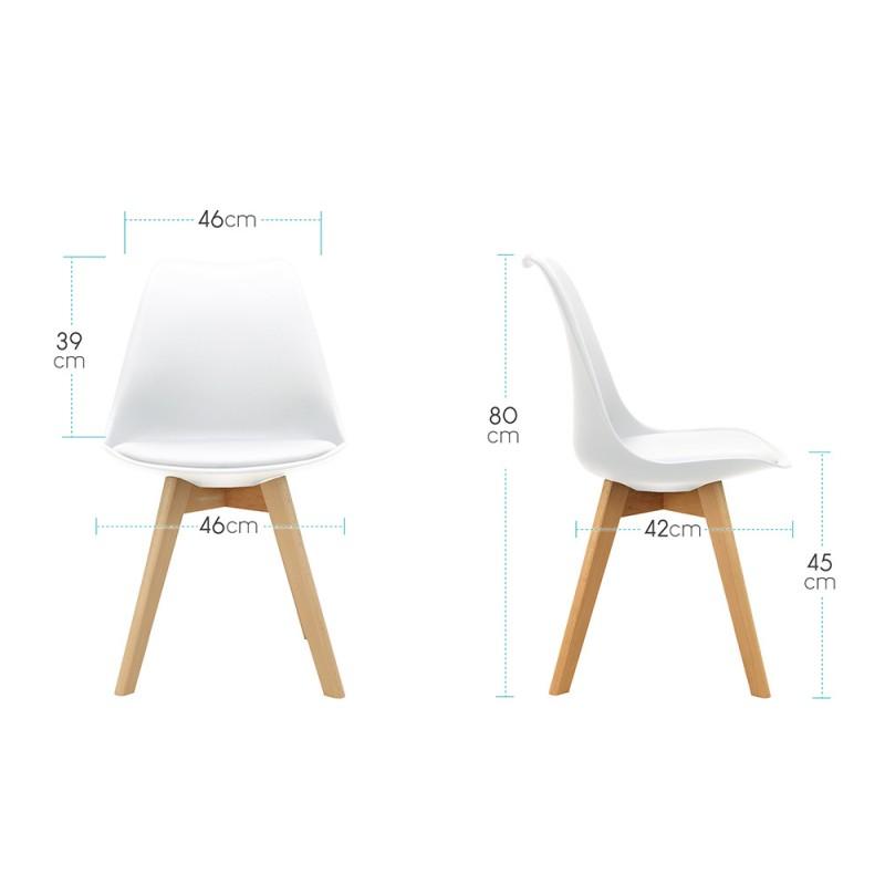 Pack de 2 chaises blanches SUEDE – Image 6