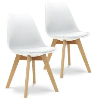 Pack de 2 chaises blanches SUEDE