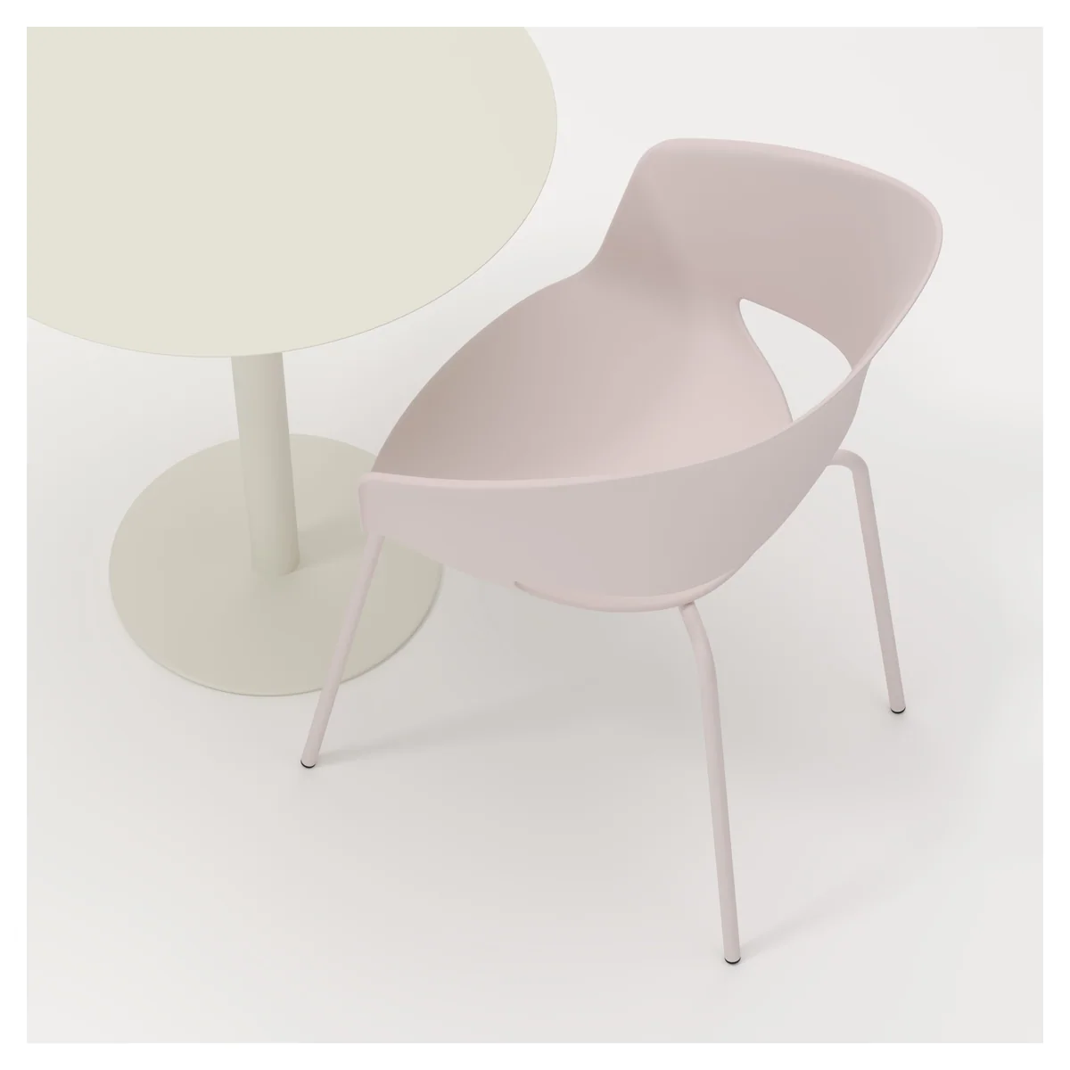Fauteuil accueil ANDORA MÉTAL, vue 03
