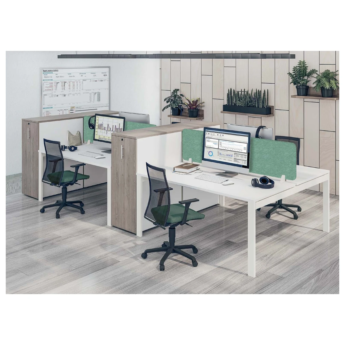Bench ARCADIA bureau collaboratif double face