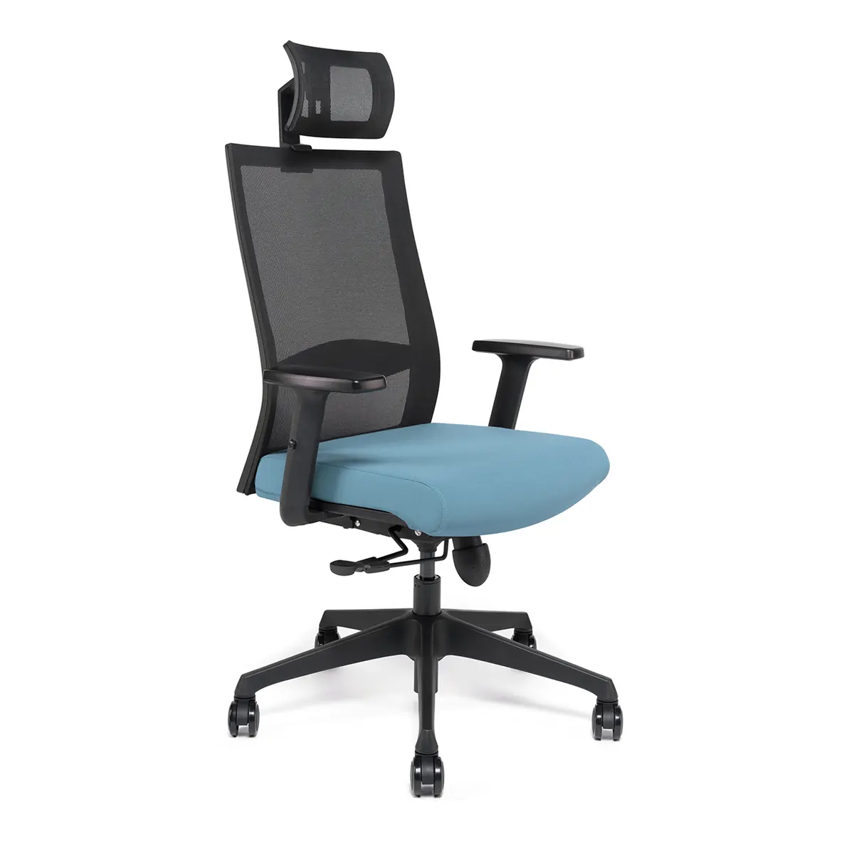 AXIO fauteuil opérateur coloris Z20 avec accoudoirs BR72 et têtière ATTO – vue 315°