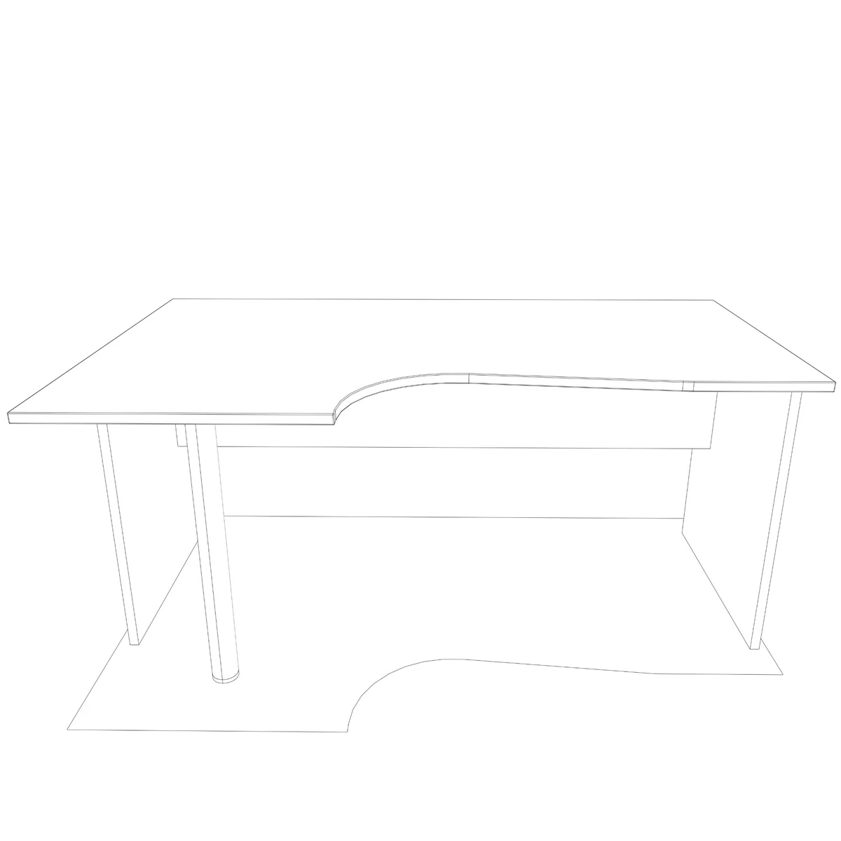 Bureau compact STARTUP – Piètement panneaux – Image 2