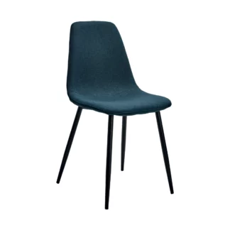 Chaise CHIARA bleu nuit, vue trois quarts