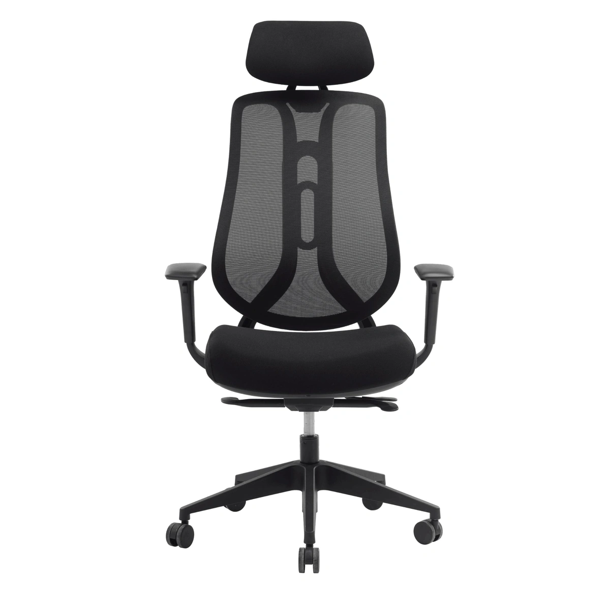 Fauteuil de bureau ergonomique COMETE noir - vue de face