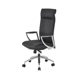 Fauteuil de direction cuir PRESTIGE – vue trois-quarts