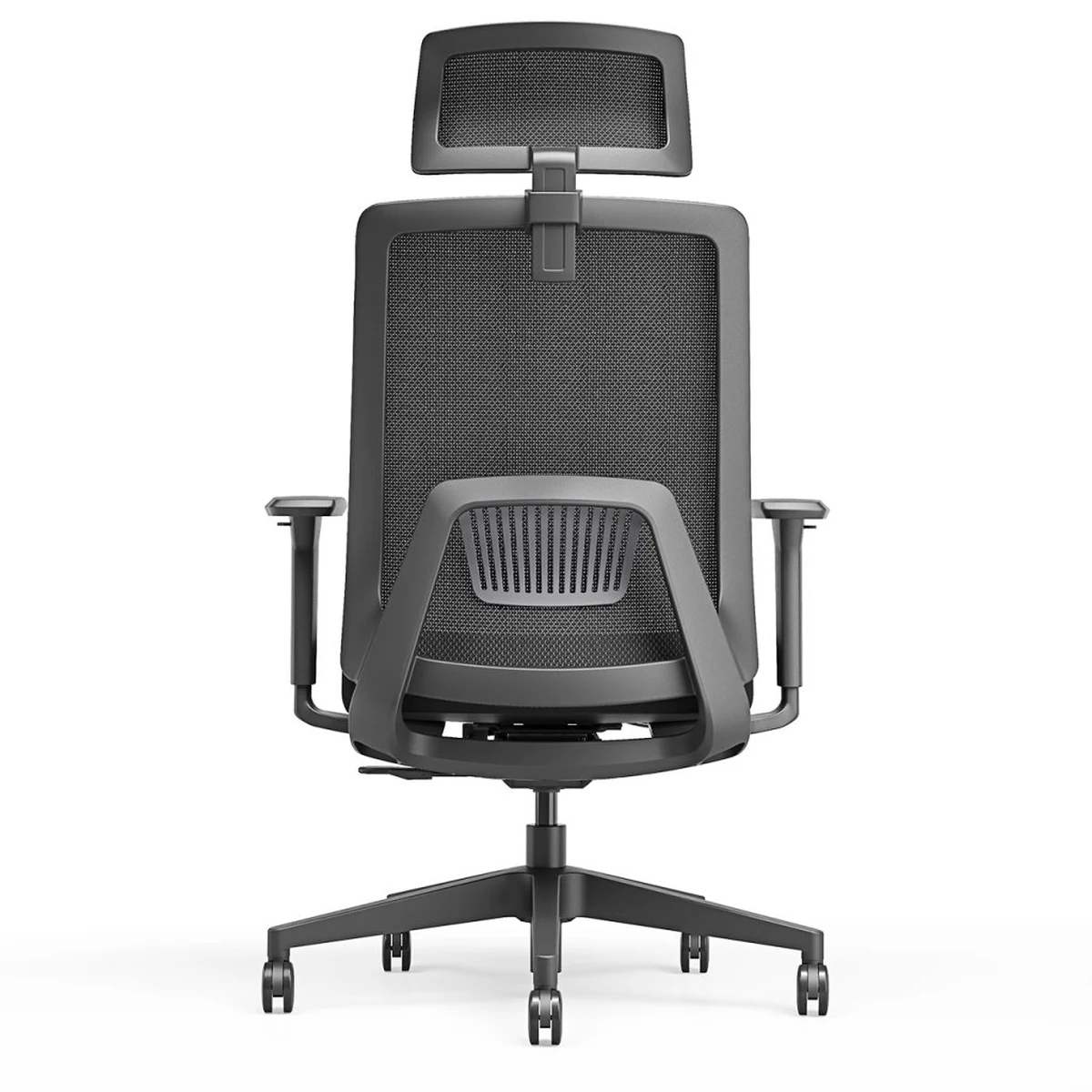 Fauteuil ergonomique VELORA – dossier résille et soutien lombaire, vue arrière