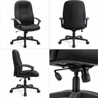 Fauteuil manager noir – Basculant – Déstockage