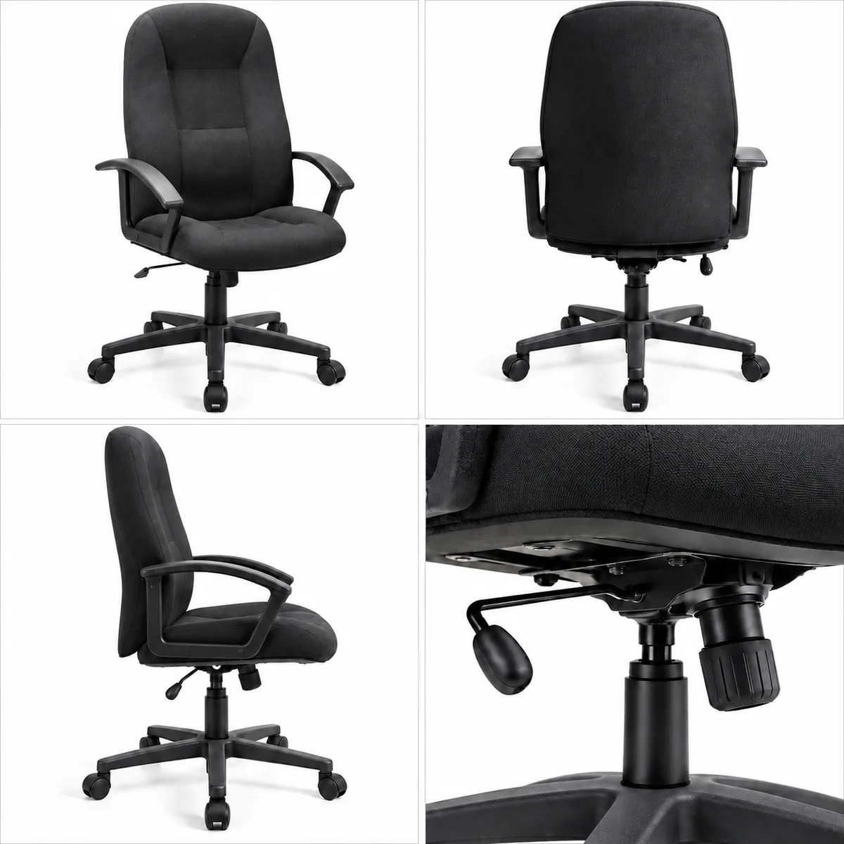 Fauteuil manager noir – Basculant – Déstockage