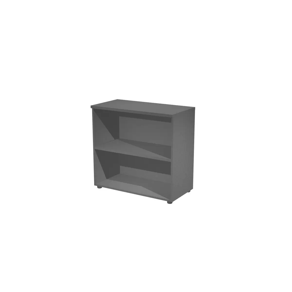 Armoire basse FORTIS ouverte finition anthracite