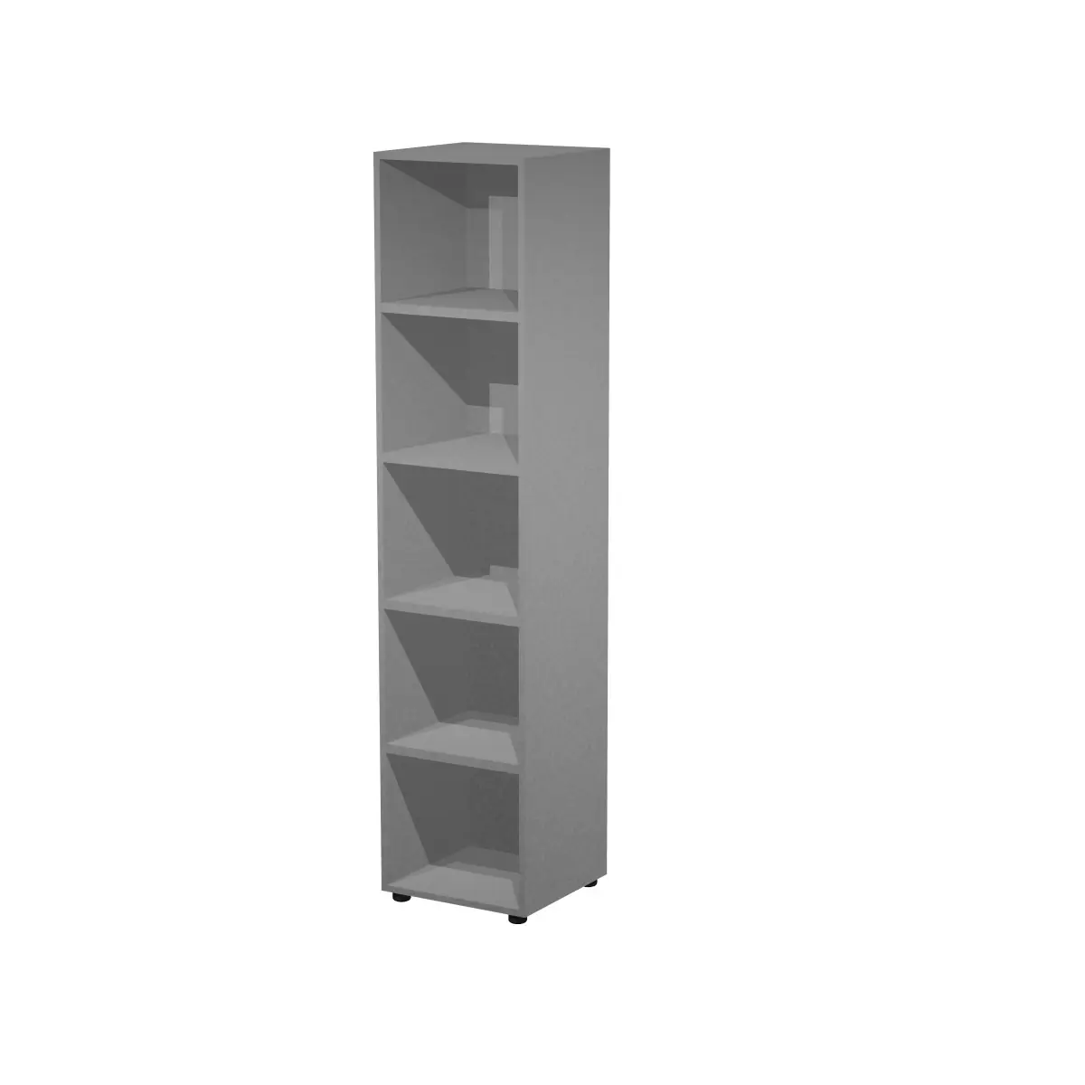 Armoire haute étroite FORTIS largeur 45 cm ouverte