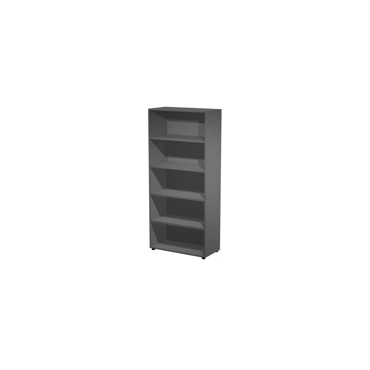 Armoire haute FORTIS ouverte avec quatre tablettes