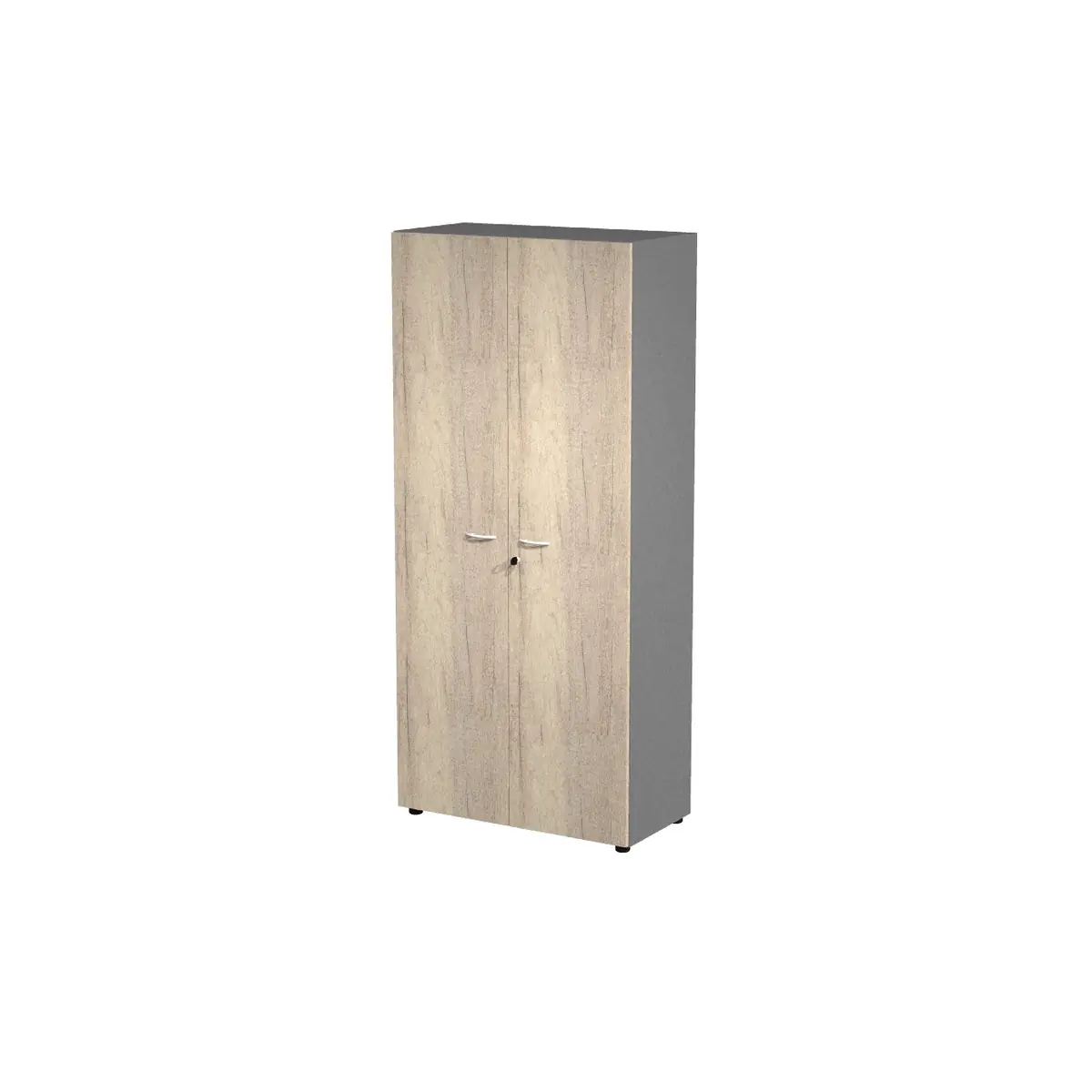 Armoire haute FORTIS avec portes mélaminées verrouillables