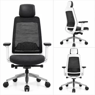 Fauteuil de bureau HALIFAX Blanc – Déstockage