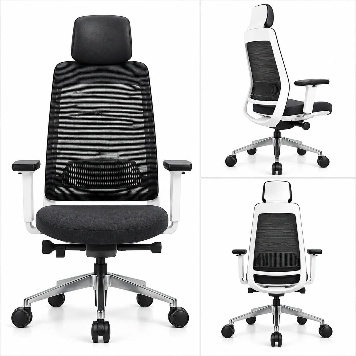 Fauteuil de bureau HALIFAX Blanc – Déstockage