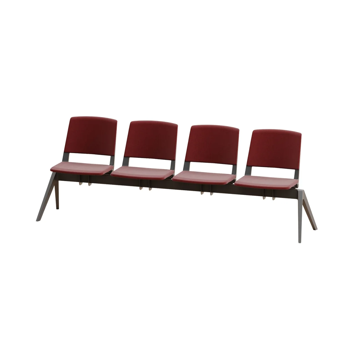 Poutre d’attente ALTO 4 places rouge