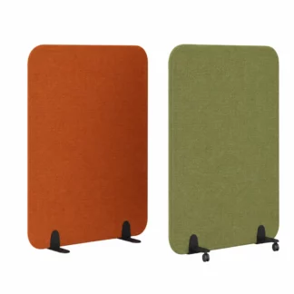 Cloisons SILENCIA individuelles – fixe orange et mobile verte