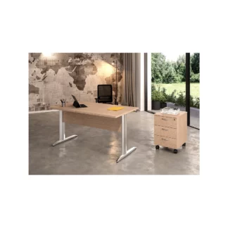Bureau droit STARTUP PLUS – Piètement métal