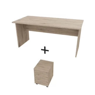 PRÊT À PARTIR STARTUP – Bureau droit + caisson mobile