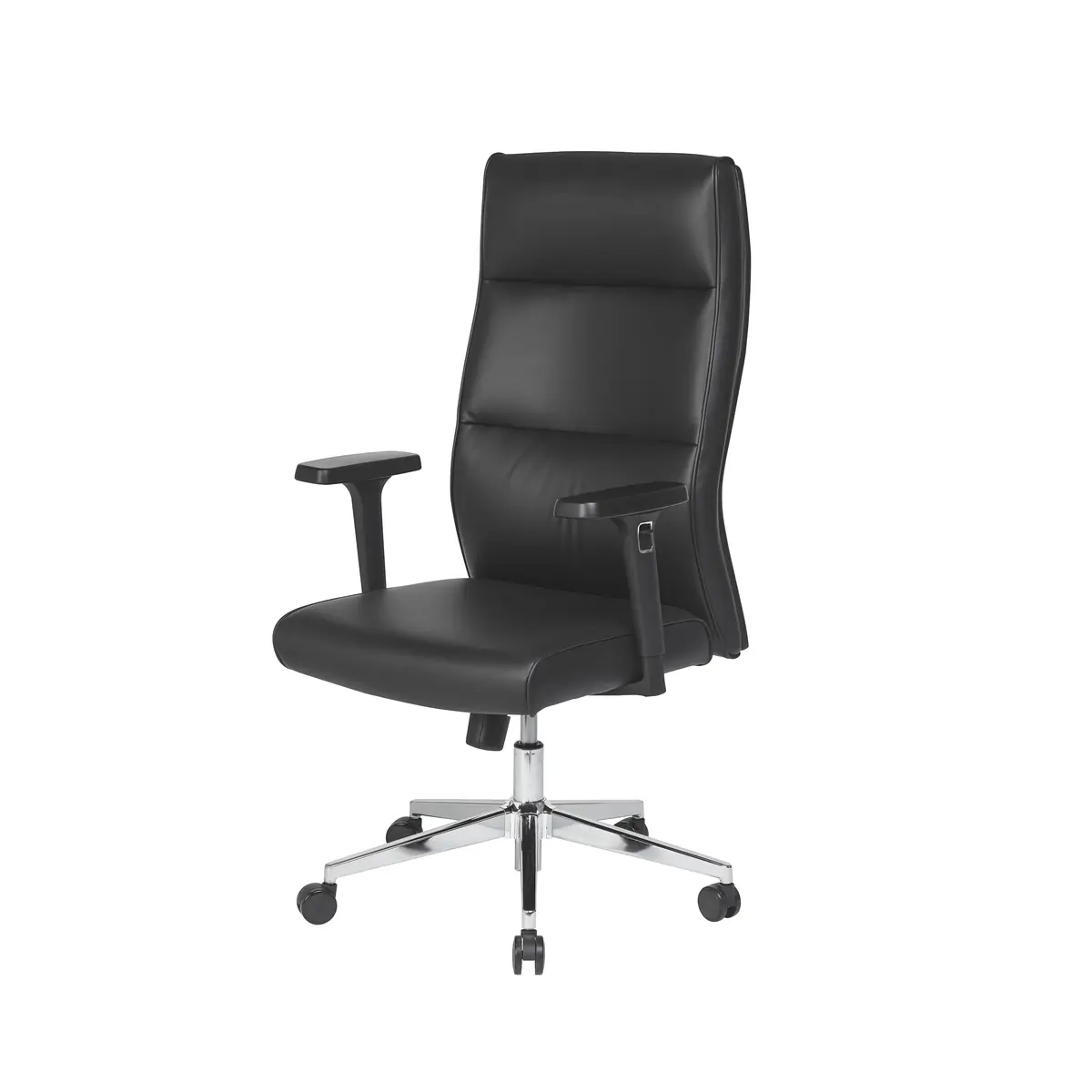 Fauteuil de direction WINDSOR noir – vue trois-quarts
