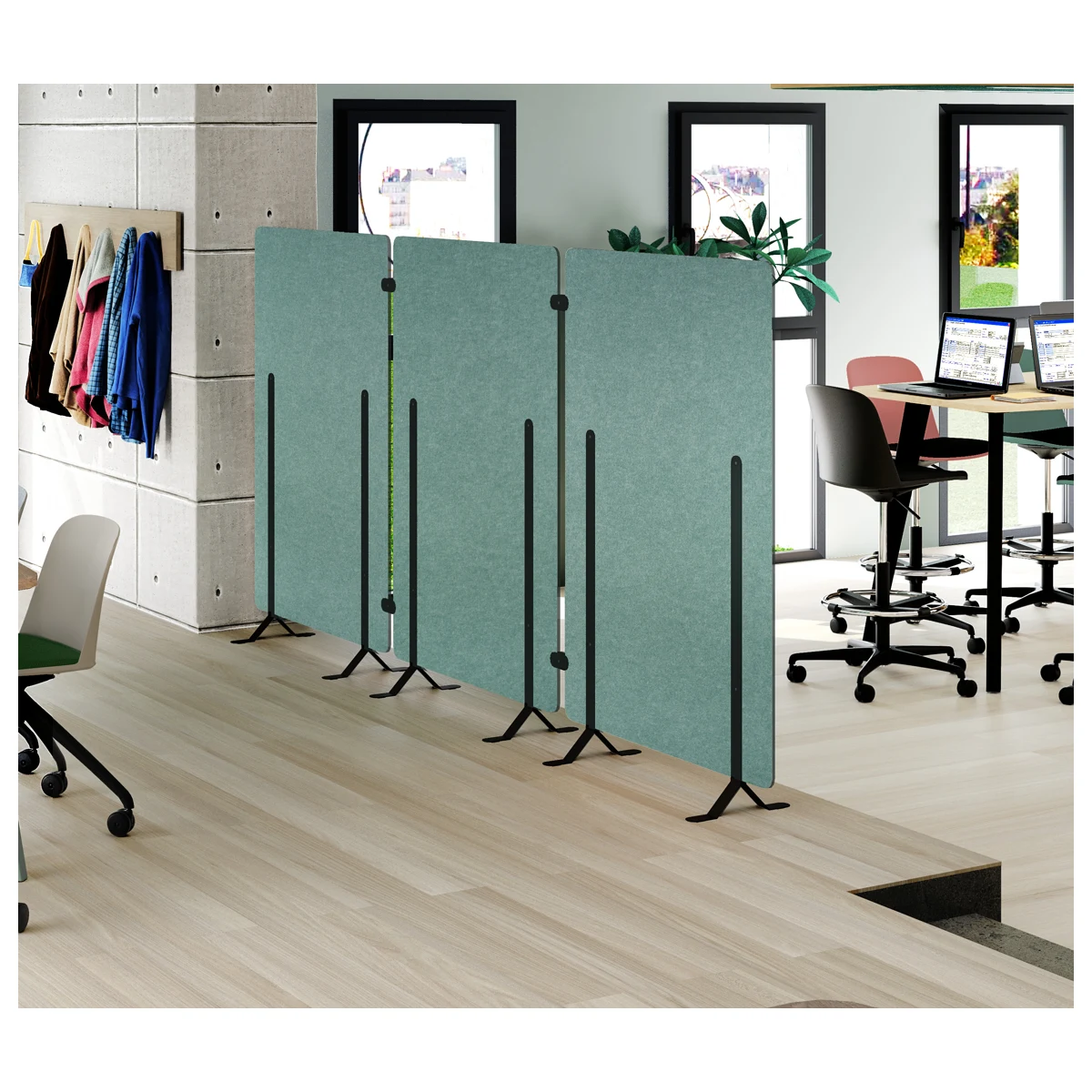 Cloisons séparatives acoustiques sur pieds