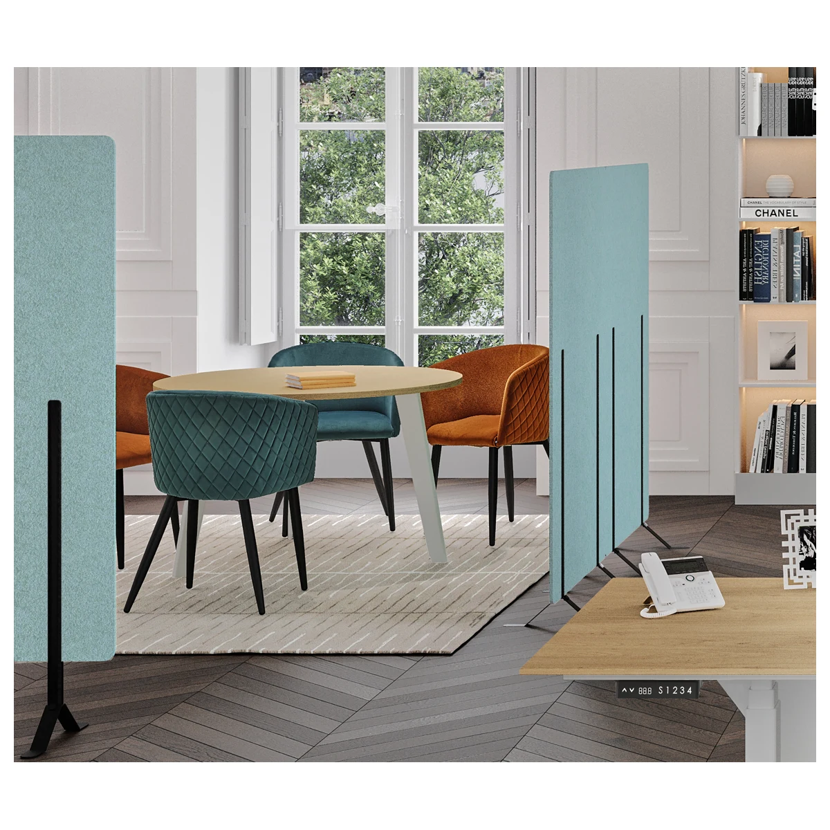 Cloisons séparatives acoustiques sur pieds