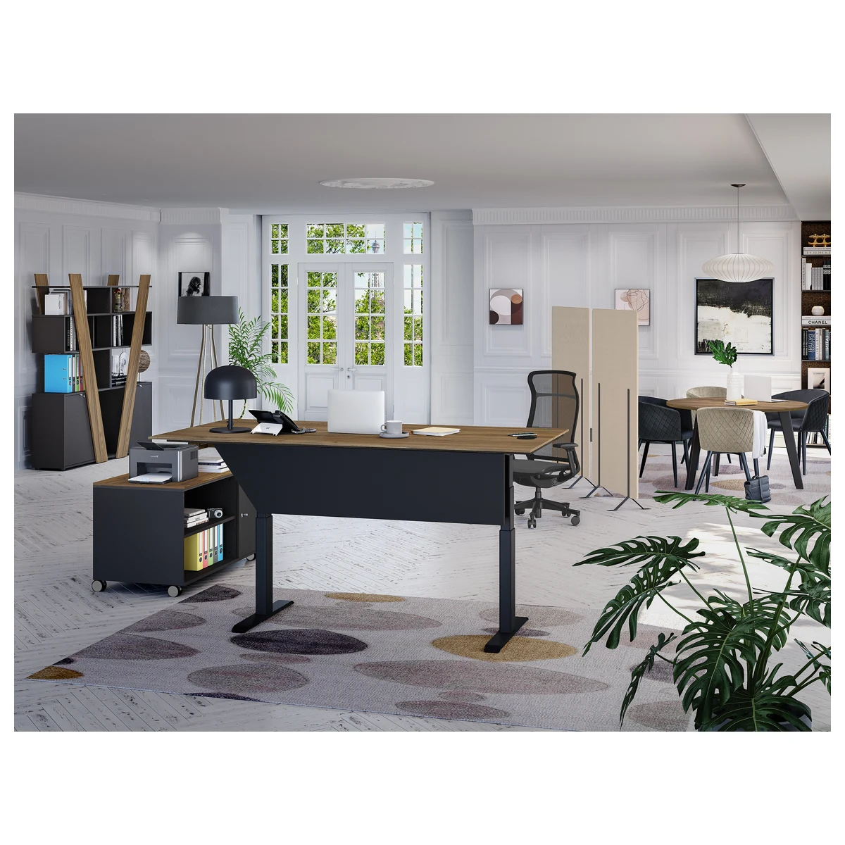 MANAGER Level – bureau de direction noyer carbone